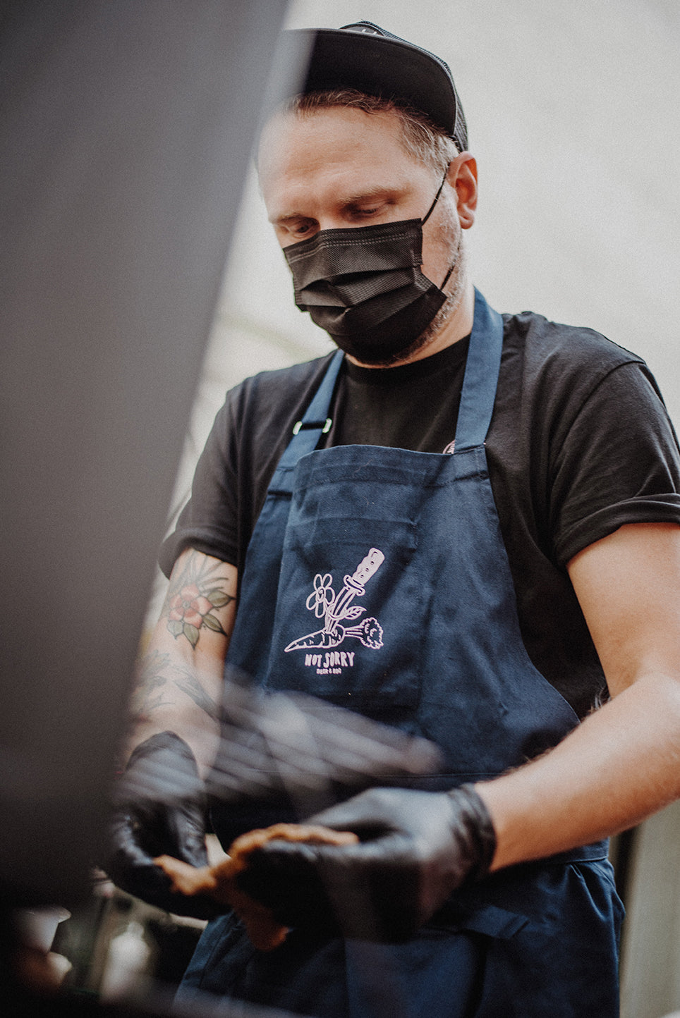 NOT SORRY • Beer & BBQ •  Apron