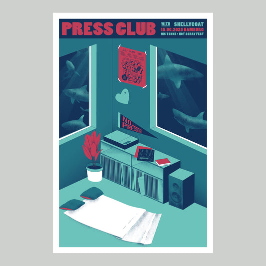 NOT SORRY • Fest 2025 • Press Club & Shellycoat Boat Ride • Screenprint Poster