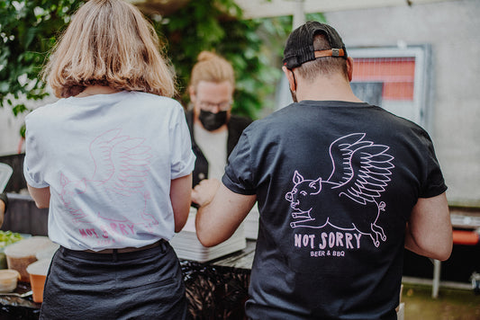 NOT SORRY • Beer & BBQ • T-Shirt